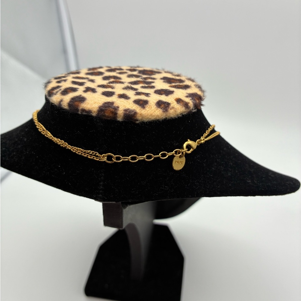 Christian Dior Gold Double-Layered Necklace with Heart and Logo Charms - Picture 7 of 7